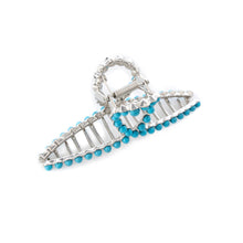 Load image into Gallery viewer, Myra Azure Arc Hair Clip in Cerulean Blue