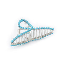 Load image into Gallery viewer, Myra Azure Arc Hair Clip in Cerulean Blue