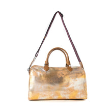 Load image into Gallery viewer, Myra Ranger's Echo Snake Print Leather Duffle Bag for Men in Molten Sunset