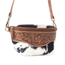 Load image into Gallery viewer, Myra Wildwood Handtooled Bag in Walnut Crest