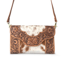 Load image into Gallery viewer, Myra Vinebloom Carve Handtooled Bag in Sienna Frost