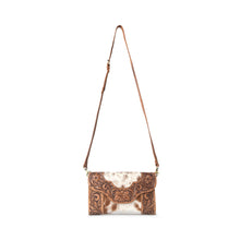Load image into Gallery viewer, Myra Vinebloom Carve Handtooled Bag in Sienna Frost