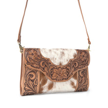 Load image into Gallery viewer, Myra Vinebloom Carve Handtooled Bag in Sienna Frost