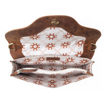 Load image into Gallery viewer, Myra Vinebloom Carve Handtooled Bag in Sienna Frost