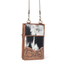 Load image into Gallery viewer, Myra Duneland Rise Handtooled Bag in Brindle Ivory