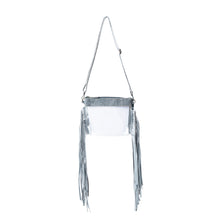 Load image into Gallery viewer, Myra Frontier Trail Clear Fringe Bag in Juniper Mist