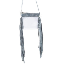 Load image into Gallery viewer, Myra Frontier Trail Clear Fringe Bag in Juniper Mist