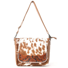 Load image into Gallery viewer, Myra Frontier Drift Hairon Leather Concealed Carry Bag in Canyon Brindle
