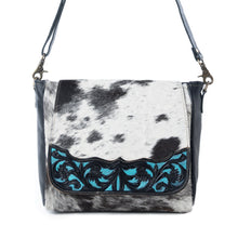 Load image into Gallery viewer, Myra Sagebrush Vale Hairon Leather Concealed Carry Bag in Onyx Frost
