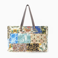 Load image into Gallery viewer, Myra Sundial Hollow Weekender Bag in Multi Patch