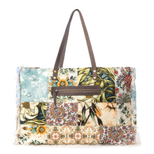Load image into Gallery viewer, Myra Sundial Hollow Weekender Bag in Multi Patch