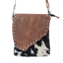 Load image into Gallery viewer, Myra Stonebrook Canvas &amp; Hairon Bag in Spotted Ivory