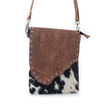 Load image into Gallery viewer, Myra Stonebrook Canvas &amp; Hairon Bag in Spotted Ivory