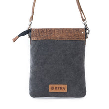 Load image into Gallery viewer, Myra Rustler Bend Canvas &amp; Hairon Bag in Brindle Chestnut