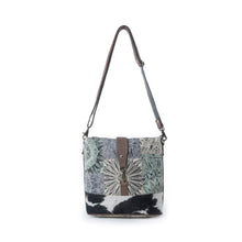 Load image into Gallery viewer, Myra Willow Trace Canvas &amp; Hairon Bag in Geo Sage
