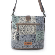 Load image into Gallery viewer, Myra Willow Trace Canvas &amp; Hairon Bag in Geo Sage