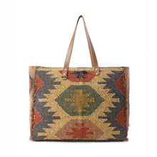 Load image into Gallery viewer, Myra Prairie Crest Weekender Bag in Mustard Yellow