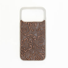 Load image into Gallery viewer, Myra Toolcrest Embossed Leather iPhone 17 Pro Max Mobile Case
