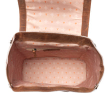 Load image into Gallery viewer, Myra Yellowstone Timber Pass Hairon Handtooled Leather Concealed Carry Bag in Caramel Tan