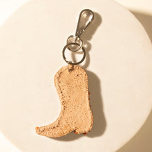 Load image into Gallery viewer, Myra Copper Bay Boot Handtooled Leather Key Fob in Rust Orange