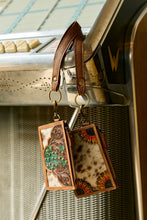 Load image into Gallery viewer, Myra Hand Hewn Western Card Holder for Women in Light Brown with handtooled detail