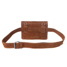 Load image into Gallery viewer, Myra Yellowstone Highland Range Suede Leather Belt Bag in Desert Tan