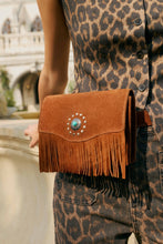 Load image into Gallery viewer, Myra Yellowstone Highland Range Suede Leather Belt Bag in Desert Tan