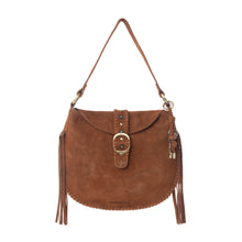 Load image into Gallery viewer, Myra Yellowstone Westbrook Suede Leather Bag in Amber Dusk