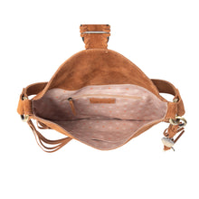 Load image into Gallery viewer, Myra Yellowstone Westbrook Suede Leather Bag in Amber Dusk