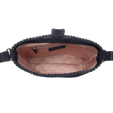 Load image into Gallery viewer, Myra Yellowstone Stonecrest Suede Leather Concealed Carry Bag in Charcoal Black