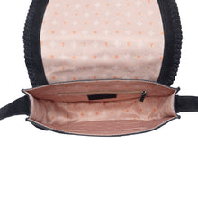 Load image into Gallery viewer, Myra Yellowstone Iron Frontier Suede Leather Bag in Jet Black