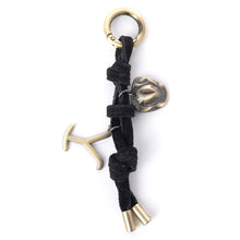 Load image into Gallery viewer, Myra Yellowstone Lariat Loop Leather Key Fob in Midnight Onyx