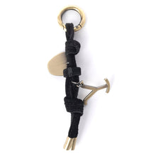 Load image into Gallery viewer, Myra Yellowstone Lariat Loop Leather Key Fob in Midnight Onyx