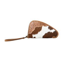 Load image into Gallery viewer, Myra Cinder Oak Handtooled Hairon Leather Gun Case in Sunlit Sand