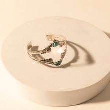 Load image into Gallery viewer, Myra Pueblo Stack Cuff Bracelets for Women with turquoise, and feather stone detail for western wear