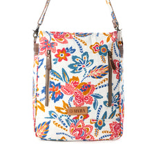 Load image into Gallery viewer, Myra Folkflora upcycled canvas concealed Carry Bag for Women in white
