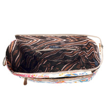 Load image into Gallery viewer, Myra Folkflora upcycled canvas concealed Carry Bag for Women in white