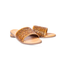 Load image into Gallery viewer, Willa Hand-Tooled Sandals