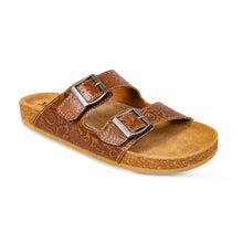 Load image into Gallery viewer, Maggie Embossed Leather Sandals