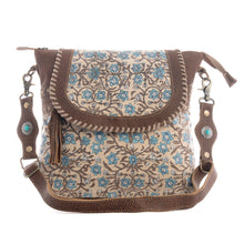 Load image into Gallery viewer, Myra San Ysidro Falls Paisley Print Shoulder Bag for Women – Leather Straps with Turquoise Stud Detailing for Carnival Adventures