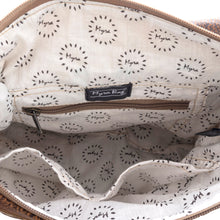 Load image into Gallery viewer, Myra San Ysidro Falls Paisley Print Shoulder Bag for Women – Leather Straps with Turquoise Stud Detailing for Carnival Adventures
