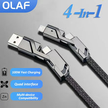 Load image into Gallery viewer, 4-in-1 The Cable  Fast Charger for iPhone Series And Samsung Series