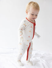 Load image into Gallery viewer, Sailboat Bamboo Convertible Footed Onesie