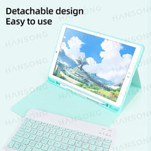 Load image into Gallery viewer, PU Leather iPad Case with Stand and Keyboard