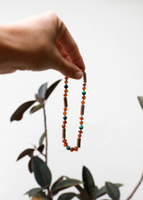 Load image into Gallery viewer, Hazelwood || Raw Cognac Baltic Amber + Malachite || Necklace