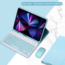 Load image into Gallery viewer, PU Leather iPad Case with Stand and Keyboard