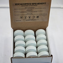Load image into Gallery viewer, Eucalyptus Mint - Breathe Easy Shower Steamers - Sinus Relief Eucalyptus Menthol (15 count)
