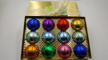 Load image into Gallery viewer, Gift Set with 12 Aromatherapy Shower Bombs - 100% Essential Oil Blends - foil wrapped 1.6 oz each