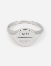 Load image into Gallery viewer, Silver Faith Over Fear Ring