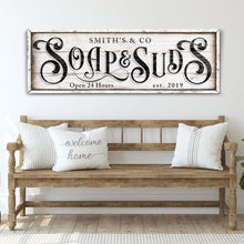 Load image into Gallery viewer, Personalized Soap And Suds Laundry Sign